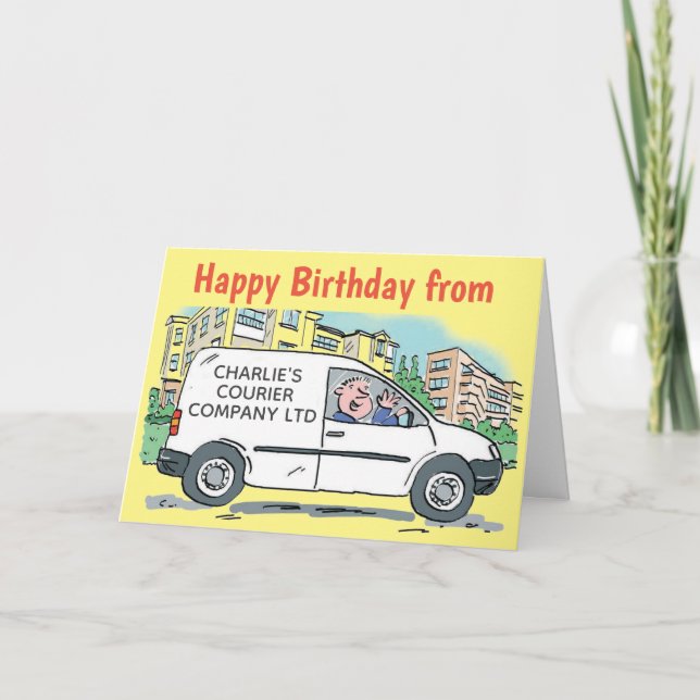 Courier Business with Name on Company Van Card (Front)