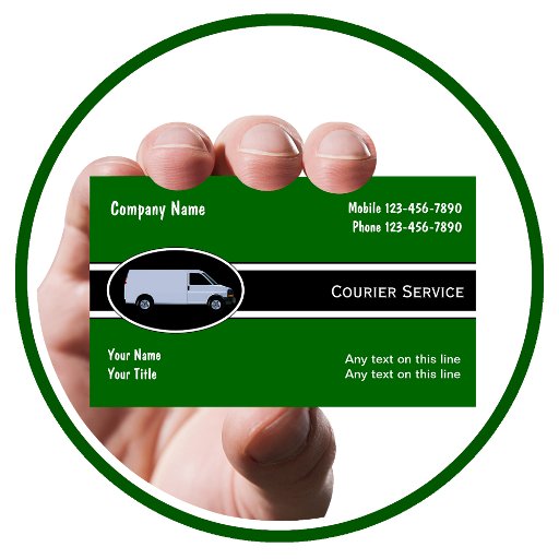 Customizable Courier Delivery Business Cards