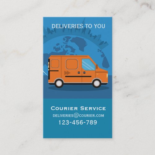 Courier Delivery freelance service Business Card