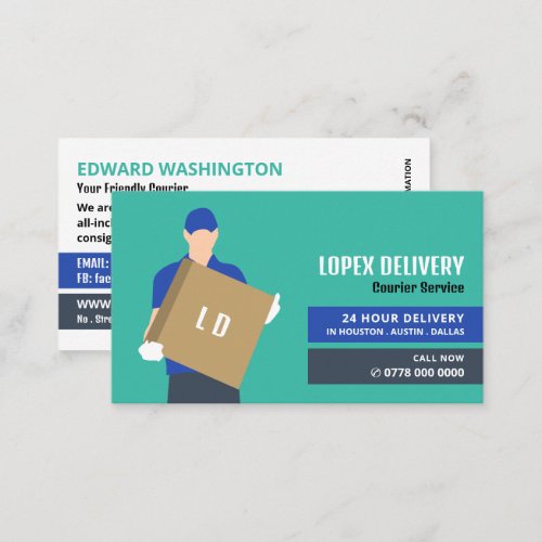 Courier Delivery Guy Courier Service Business Card