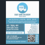 Courier Delivery Logo, Courier Service Advertising Flyer<br><div class="desc">Courier Delivery Logo,  Courier Service Advertising Flyer by The Business Card Store.</div>