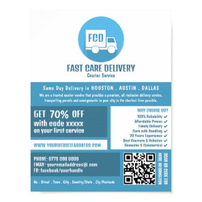 Courier Delivery Logo, Courier Service Advertising Poster