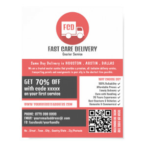 Courier Delivery Logo, Courier Service Advertising Poster