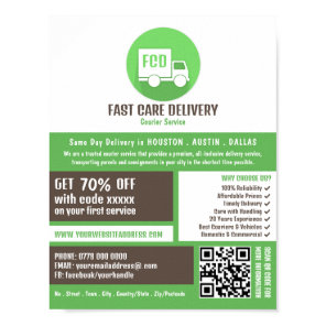 Courier Delivery Logo, Courier Service Advertising Poster