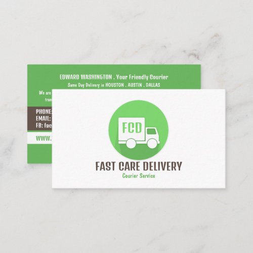 Courier Delivery Logo Courier Service Business Card