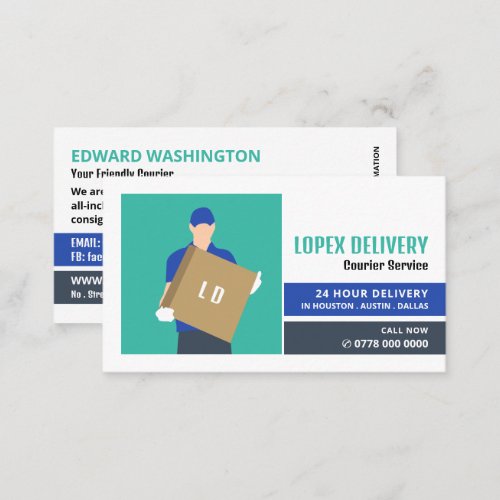 Courier Delivery Man Courier Service Business Card