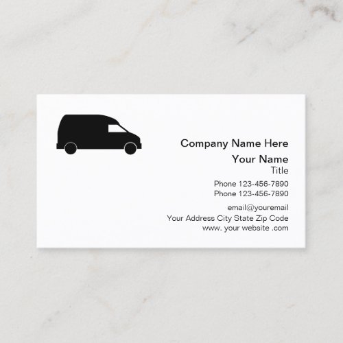 Courier Delivery Van Design Business Card