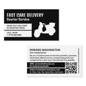 Courier Moped Design, Courier Service Business Card