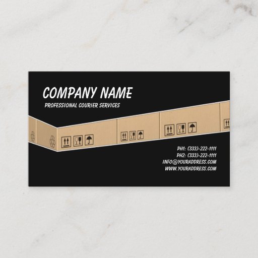 Customizable Courier Services Business Card