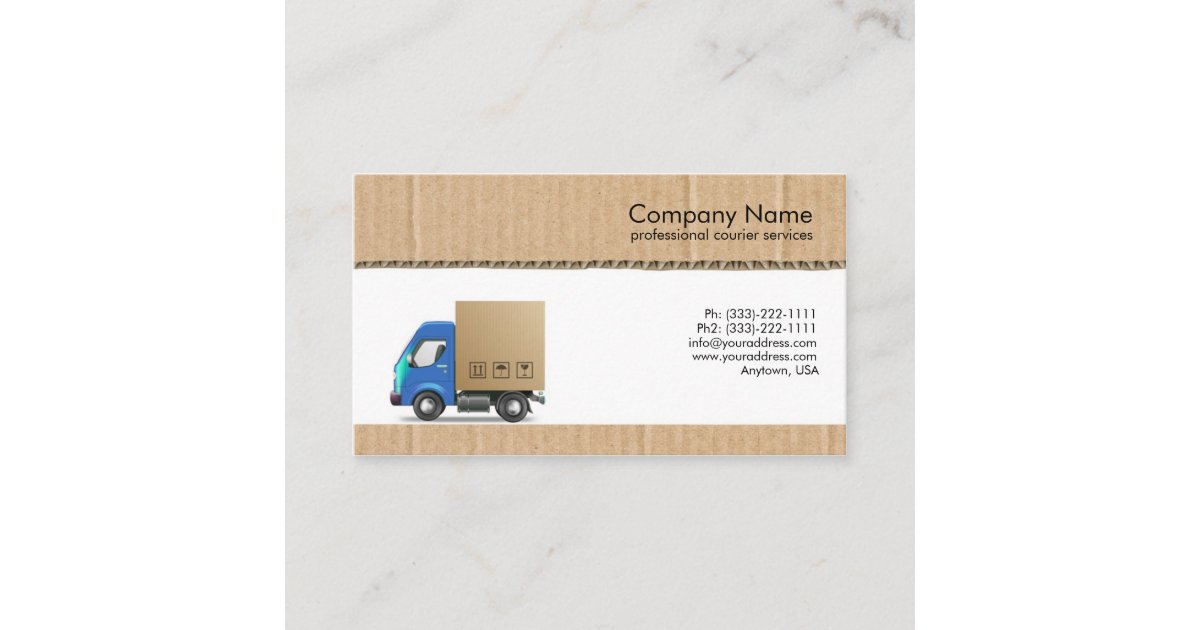 Courier Services Business Card Zazzle