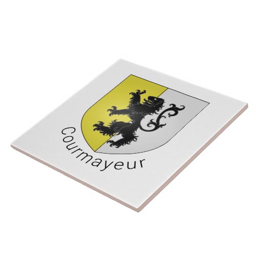 Courmayeur coat of arms Val dAosta Ceramic Tile