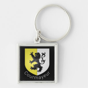 Courmayeur coat of arms, Val d'Aosta Keychain