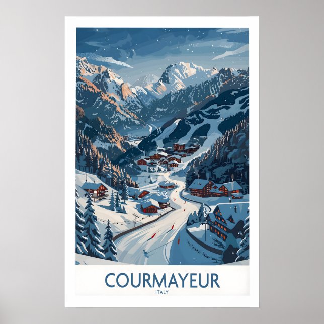 Courmayeur Ski Print - Italy 1 (Front)