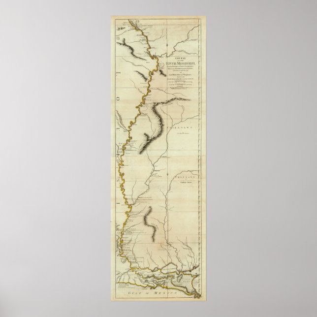 Course Of The River Mississipi Poster (Front)