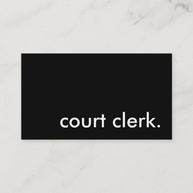court clerk. business card (Front)