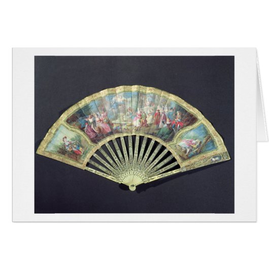 Court Fan, French, 18th century (ivory and w/c on (Front Horizontal)