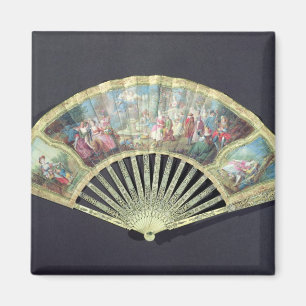 Court Fan, French, 18th century  (ivory and w/c on Magnet