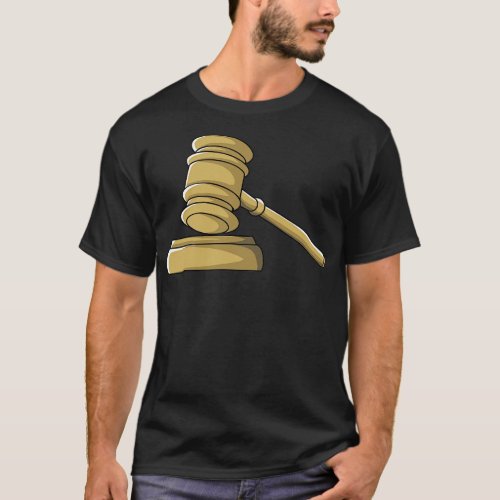 Court Gavel Judge Trial Judges Lawyer T_Shirt
