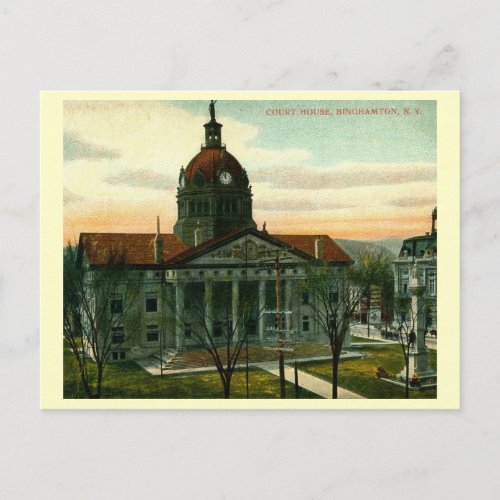 Court House Binghamton New York Vintage Postcard