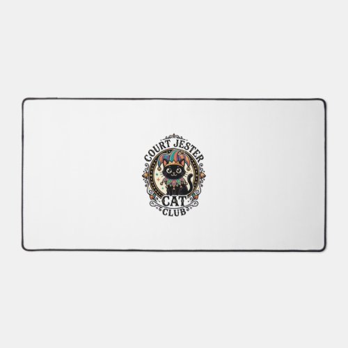 Court Jester Cat Funny Cat Lover Design - Court Je Desk Mat