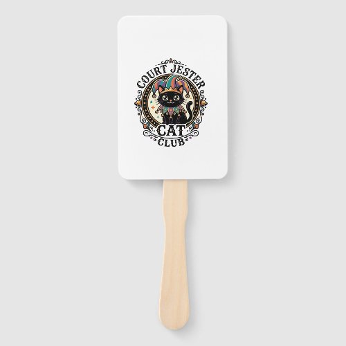 Court Jester Cat Funny Cat Lover Design - Court Je Hand Fan