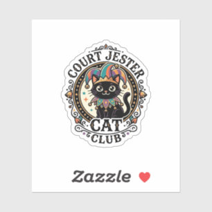 Court Jester Cat Funny Cat Lover Design - Court Je Sticker