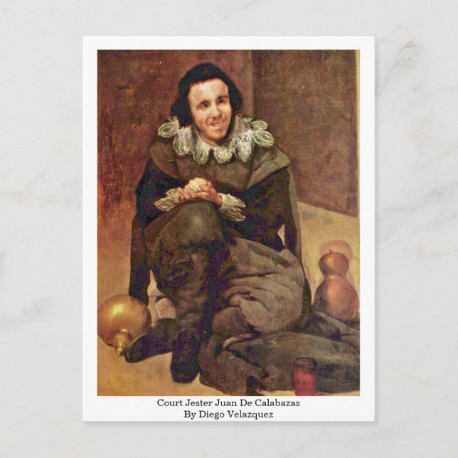 Court Jester Juan De Calabazas By Diego Velazquez Postcard (Front)