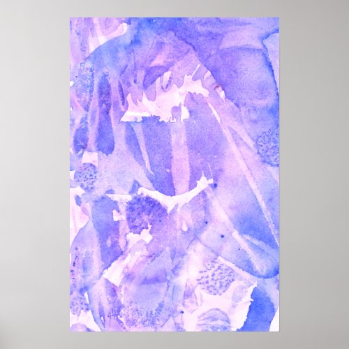Court Jester Watercolor In Blue And Magenta Poster