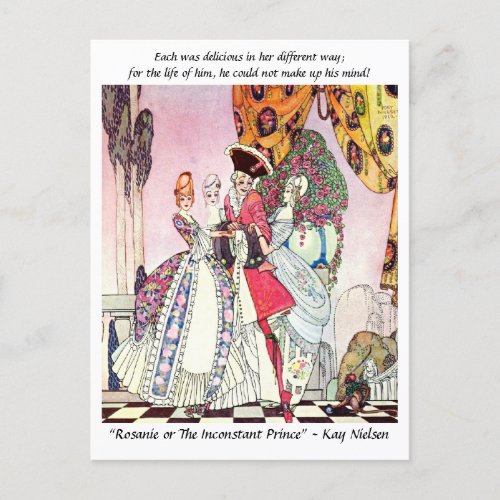 Court Ladies and seductive RAKE illustration Postcard