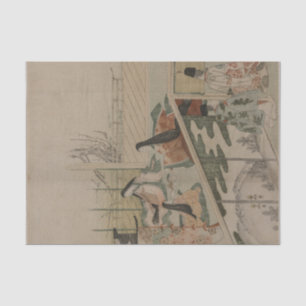 Court Ladies Making Dolls by Kubo Shunman Tissue Paper