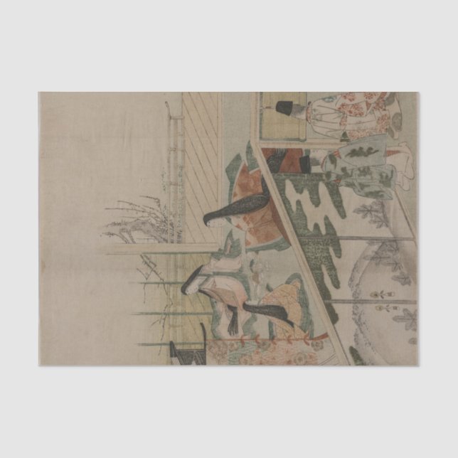 Court Ladies Making Dolls by Kubo Shunman Tissue Paper (Front)