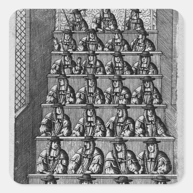 Court of Aldermen, c.1690 Square Sticker (Front)