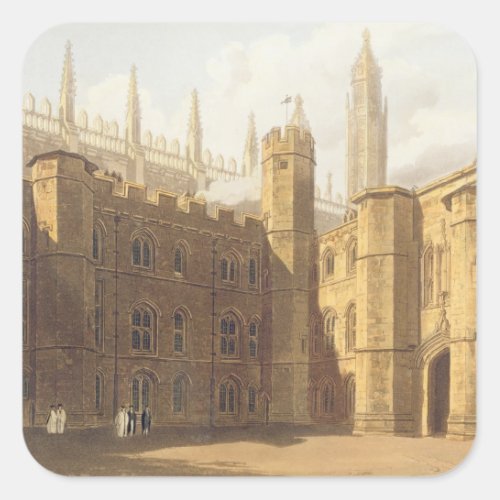 Court of Kings College Cambridge from The Hist Square Sticker