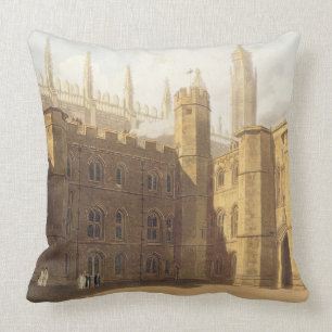 Court of King's College, Cambridge, from 'The Hist Throw Pillow