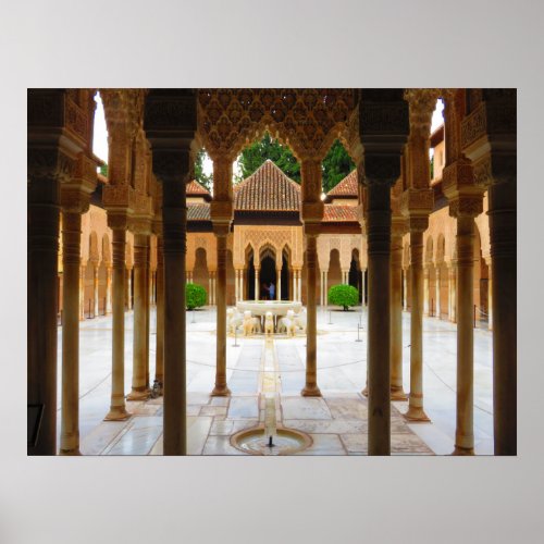 Court of the Lions Alhambra Spain _ Poster