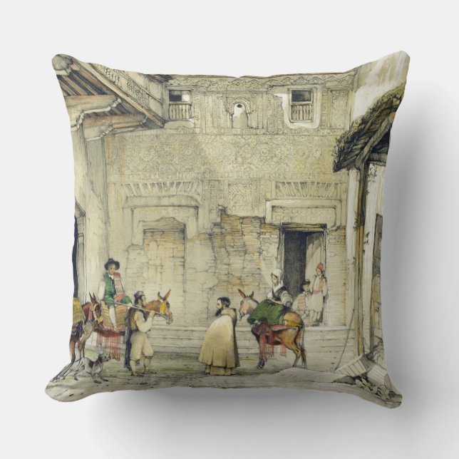 Court of the Mosque (Patio de la Mesquita), from ' Throw Pillow (Front)