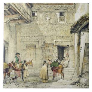 Court of the Mosque (Patio de la Mesquita), from ' Tile