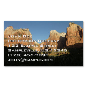 Court of the Patriarchs I at Zion National Park Business Card Magnet