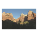 Court of the Patriarchs I at Zion National Park Rectangular Sticker