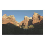 Court of the Patriarchs I at Zion National Park Rectangular Sticker