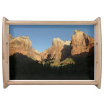 Court of the Patriarchs I at Zion National Park Serving Tray
