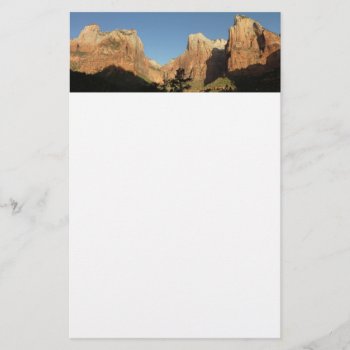 Court Of The Patriarchs I At Zion National Park Stationery by mlewallpapers at Zazzle