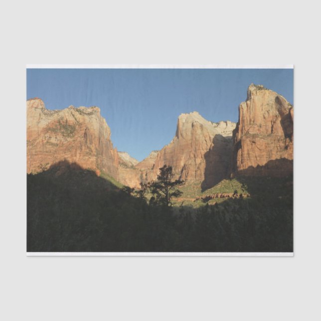 Court of the Patriarchs I at Zion National Park Tissue Paper (Front)