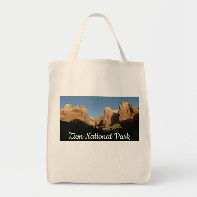 Court of the Patriarchs I at Zion National Park Tote Bag (Front)