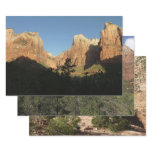 Court of the Patriarchs I at Zion National Park Wrapping Paper Sheets