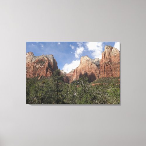 Court of the Patriarchs II at Zion National Park Canvas Print