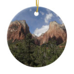 Court of the Patriarchs II at Zion National Park Ceramic Ornament