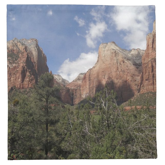 Court of the Patriarchs II at Zion National Park Cloth Napkin (Front)