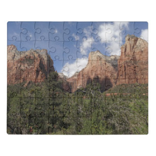 Court of the Patriarchs II at Zion National Park Jigsaw Puzzle