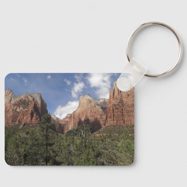 Court of the Patriarchs II at Zion National Park Keychain (Front)